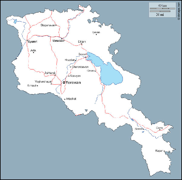 Map of Armenia